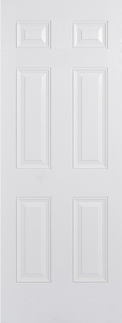 External Colonial 6P White GRP Composite Door